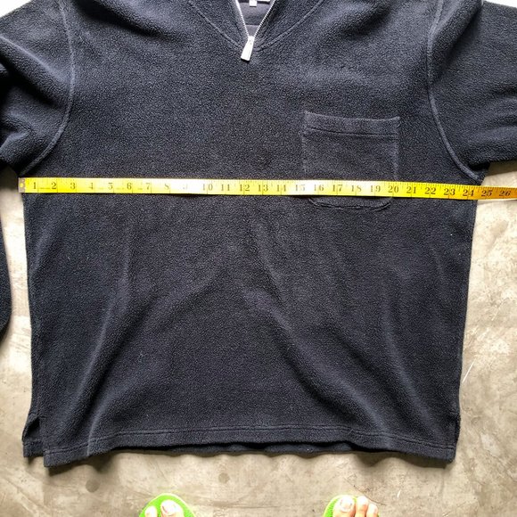 GIANFRANCO FERRE STUDIO vintage black zip up fleece Sz L - Picture 6 of 10